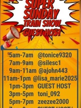 Super Sunday Train Show Party Banner - Orange